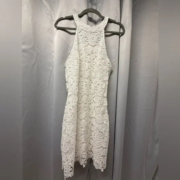 Lulus White Lace Mini Dress Love Poem- XL - Picture 3 of 8